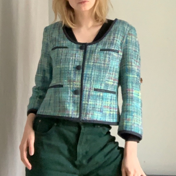 3/20$⭐️ Colourful tweed Mario Serrani blazer - Picture 5 of 14